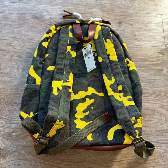 NWT Polo Ralph Lauren Tiger-Patch Camo Canvas Backpack MSRP $225